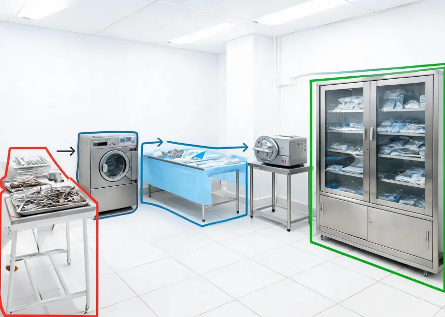 Dental sterilization room process mapping